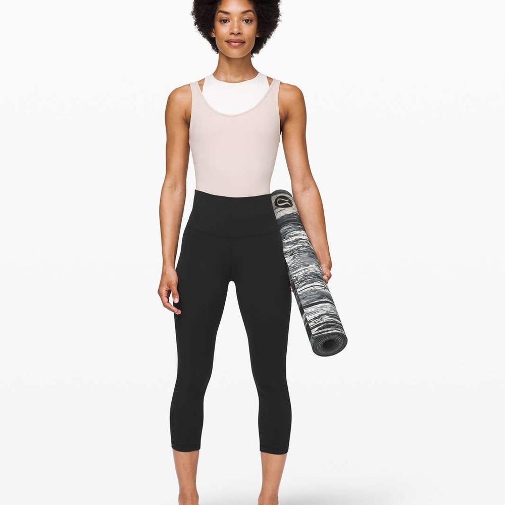 🌹 LULULEMON ALIGN CROP 21" BLACK SIZE 10 LEGGINGS